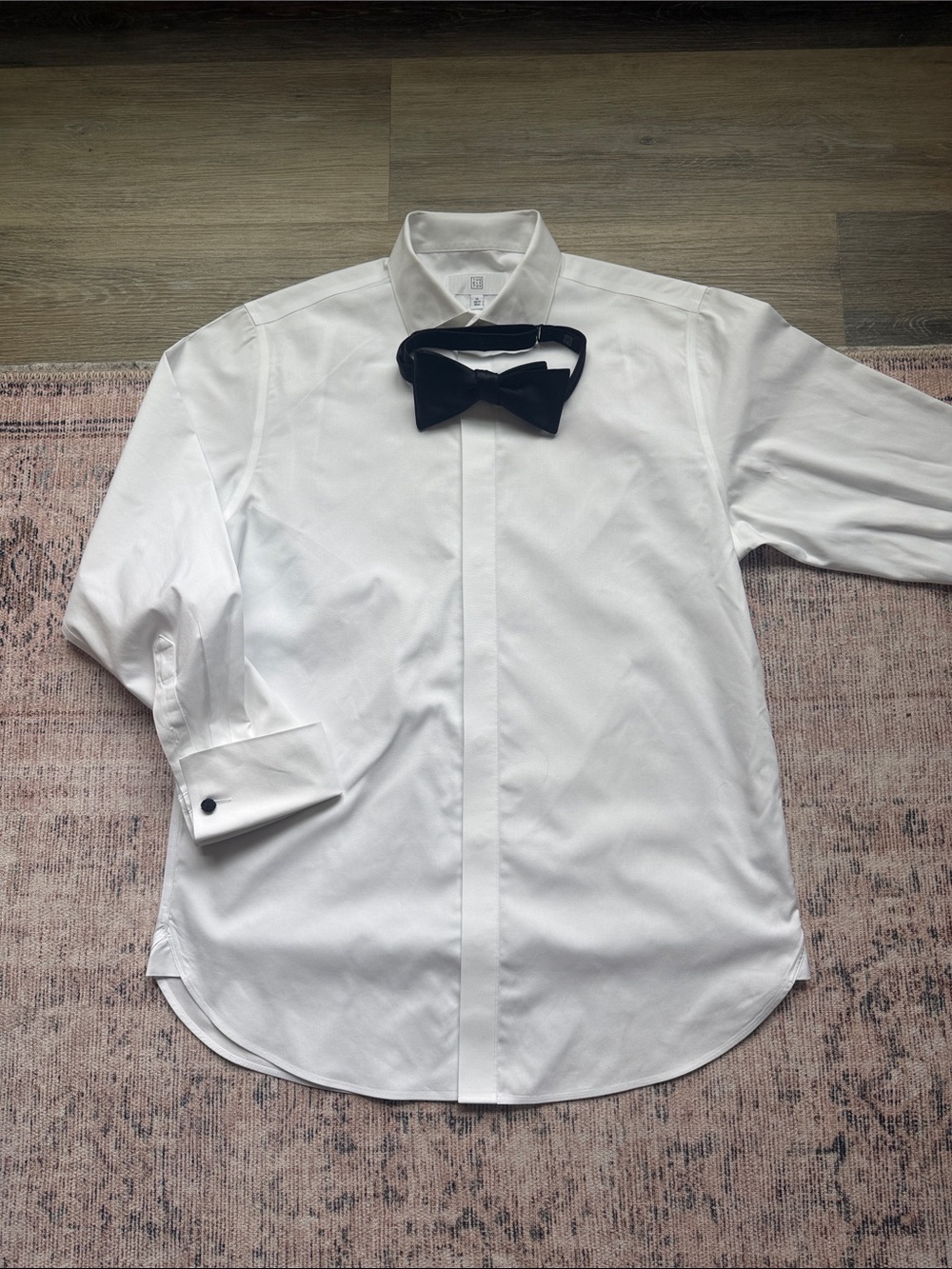 The Black Tux Dress Shirt with Bow Tie